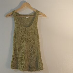 Eileen Fisher Textured Green Tank Top